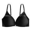 Black, seamless, tight-fitting bras for comfortable and breathable women Item Picture